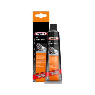 A tube of red gasket maker andits box